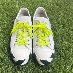 OFF-WHITE White Low Vulcanized Mens Designer Shoes US 7.5 or EU 40